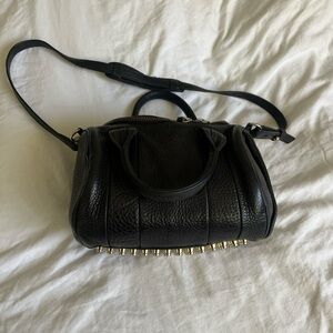 Alexander Wang Rockie Black Leather Studded Bag